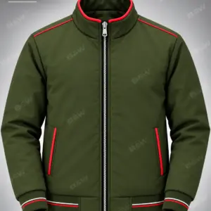 Olive Red Striped Jacket